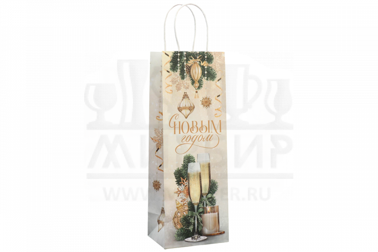Пакет под бутылку «Шампанское», 13 x 36 x 10 см.