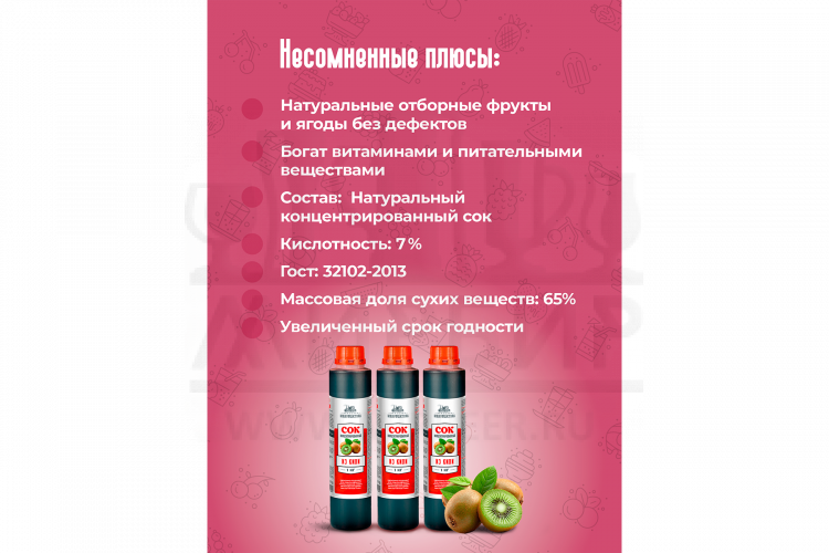 Концентрированный сок Домашняя Мануфактура "Из киви", 1 кг