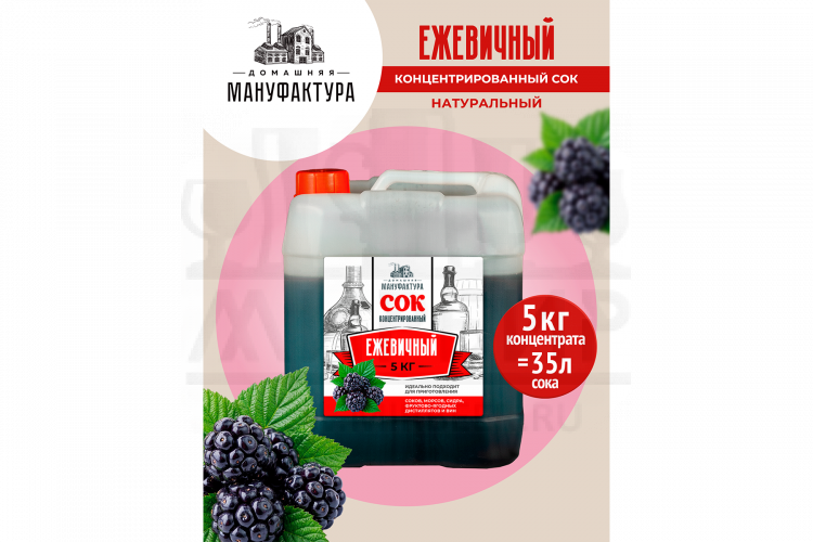 Концентрированный сок Домашняя Мануфактура "Ежевичный", 5 кг