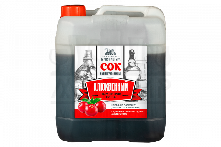 Концентрированный сок Домашняя Мануфактура "Клюквенный", 5 кг